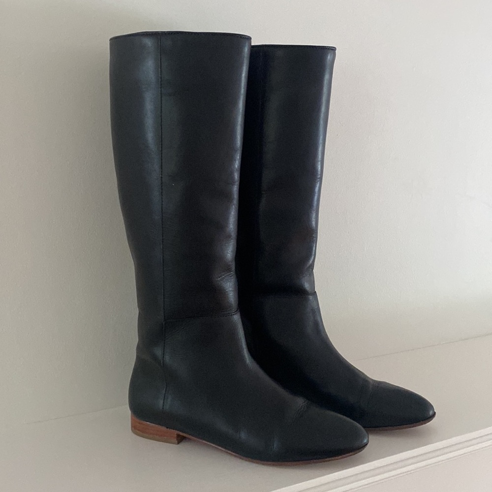 Loeffler Randall Black Leather Boots | Size 8